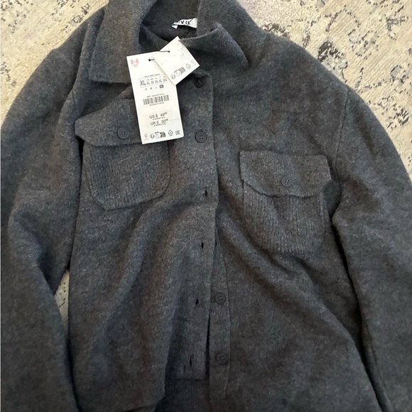 Zara NWT plain knit polo collar jacket 9325/001 - Picture 8 of 10